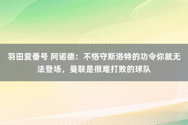 羽田爱番号 阿诺德：不恪守斯洛特的功令你就无法登场，曼联是很难打败的球队