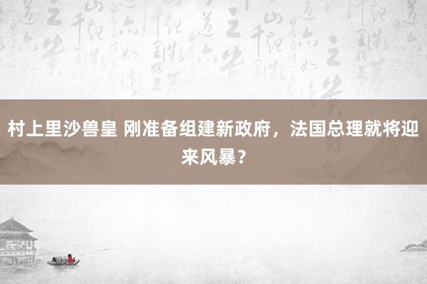 村上里沙兽皇 刚准备组建新政府，法国总理就将迎来风暴？