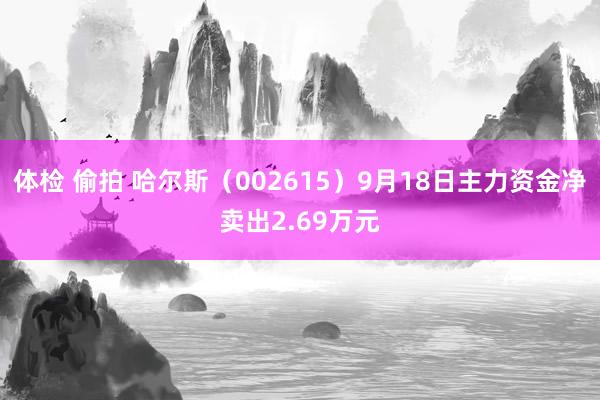 体检 偷拍 哈尔斯（002615）9月18日主力资金净卖出2.69万元