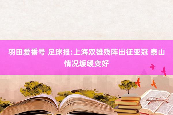 羽田爱番号 足球报:上海双雄残阵出征亚冠 泰山情况缓缓变好