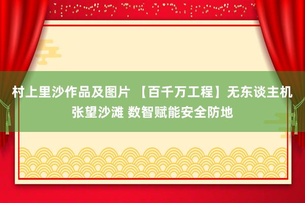 村上里沙作品及图片 【百千万工程】无东谈主机张望沙滩 数智赋能安全防地