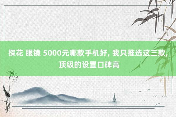 探花 眼镜 5000元哪款手机好， 我只推选这三款， 顶级的设置口碑高