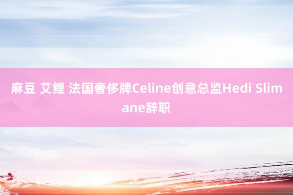 麻豆 艾鲤 法国奢侈牌Celine创意总监Hedi Slimane辞职