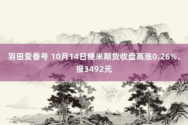 羽田爱番号 10月14日粳米期货收盘高涨0.26%，报3492元