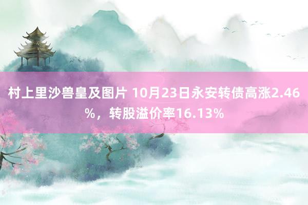 村上里沙兽皇及图片 10月23日永安转债高涨2.46%，转股溢价率16.13%