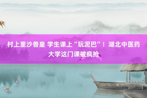 村上里沙兽皇 学生课上“玩泥巴”！湖北中医药大学这门课被疯抢