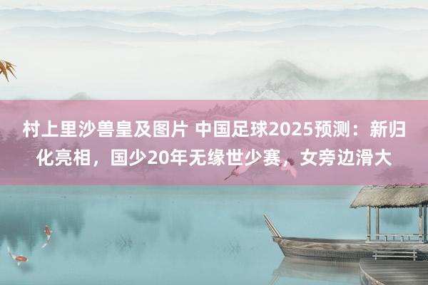 村上里沙兽皇及图片 中国足球2025预测：新归化亮相，国少20年无缘世少赛，女旁边滑大