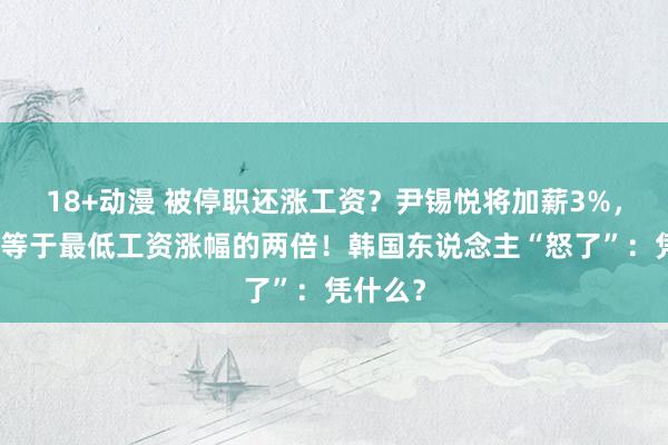 18+动漫 被停职还涨工资？尹锡悦将加薪3%，险些相等于最低工资涨幅的两倍！韩国东说念主“怒了”：凭什么？