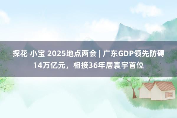 探花 小宝 2025地点两会 | 广东GDP领先防碍14万亿元，相接36年居寰宇首位